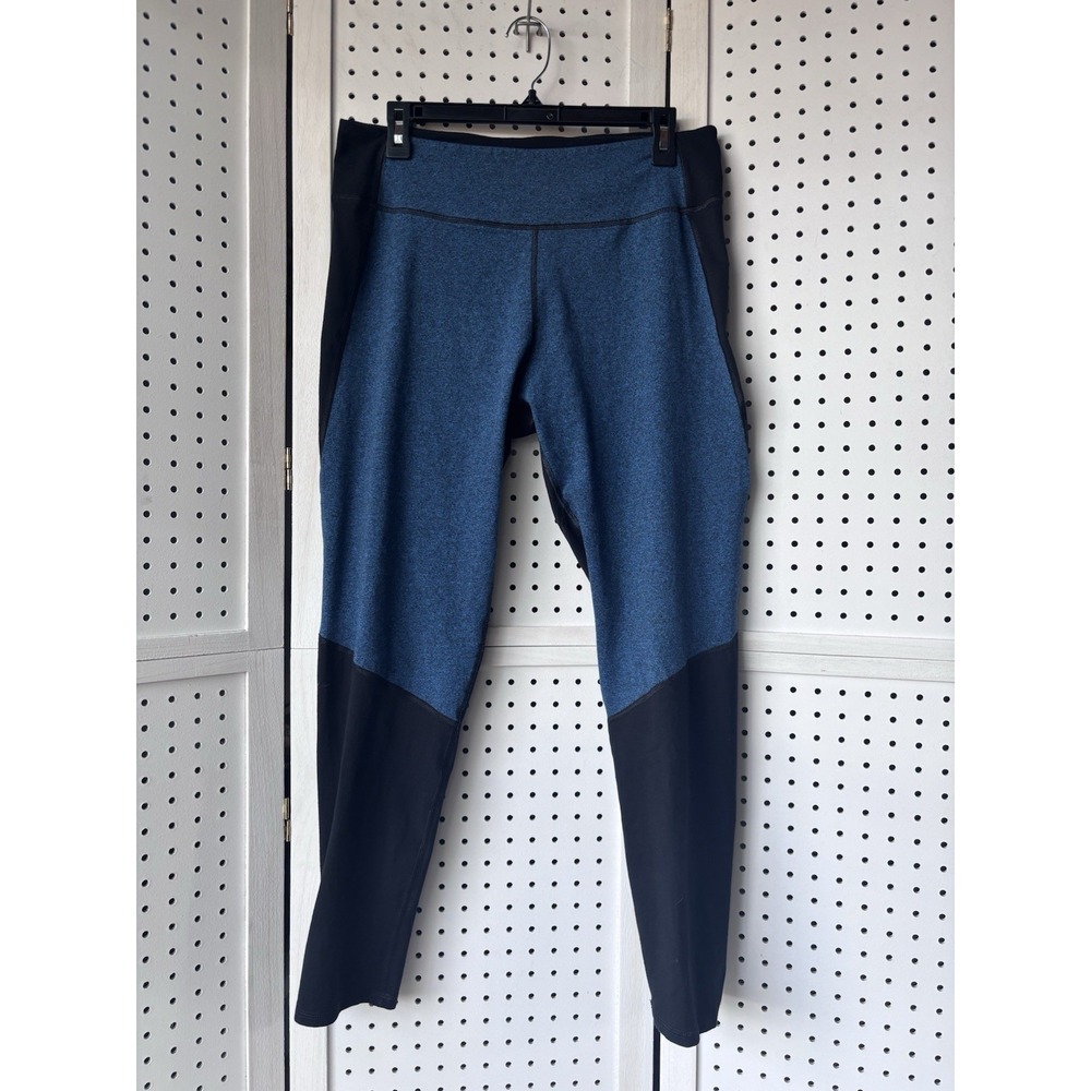 American Eagle Women's XL Hiโ Rise Colorblock Leggings Cotton Spandex Blue Black